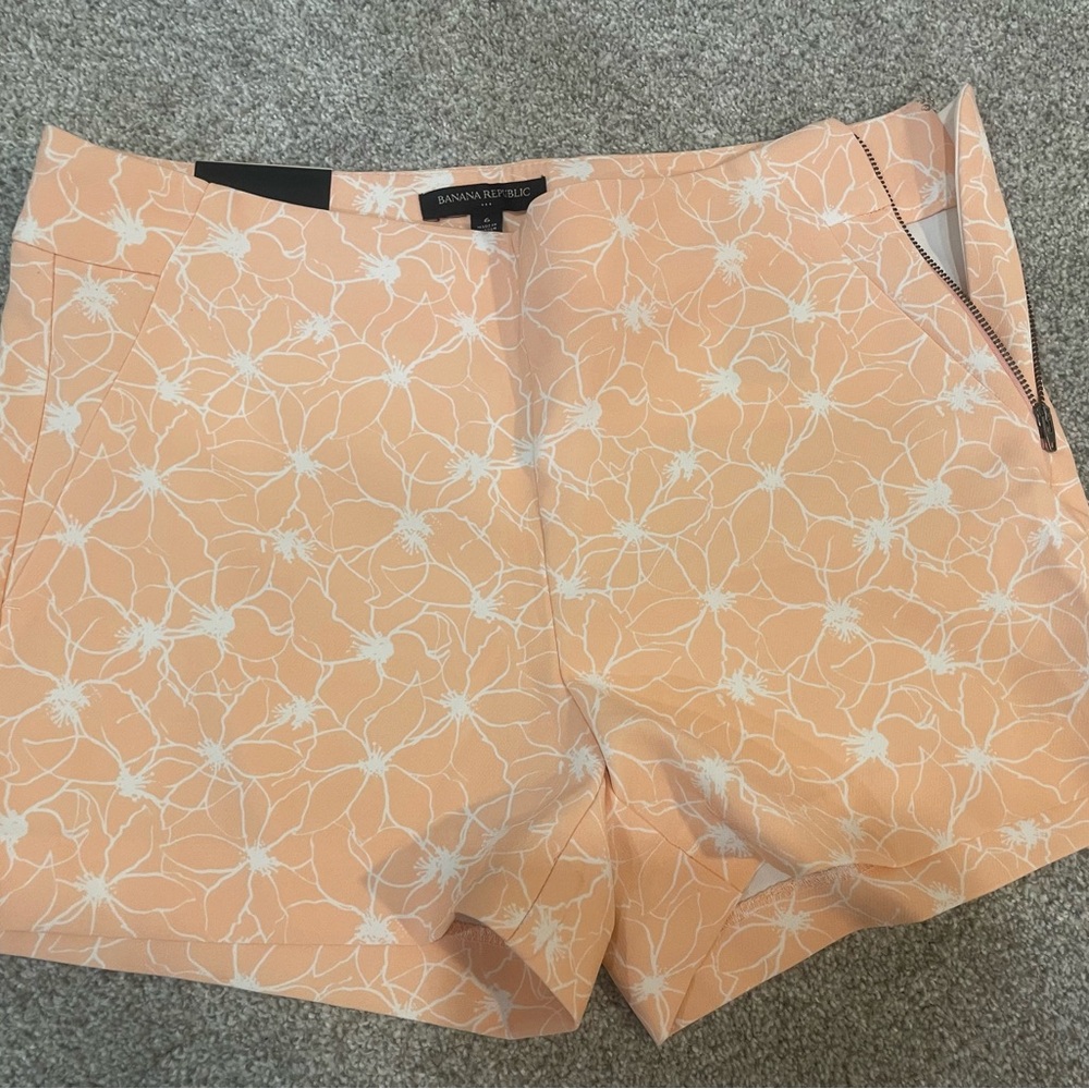 Banana Republic Orange and White Shorts